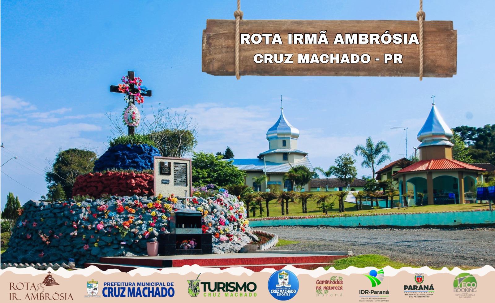 Rota Irmã Ambrósia, ponto de concentração da Caminhada na Natureza em Cruz Machado