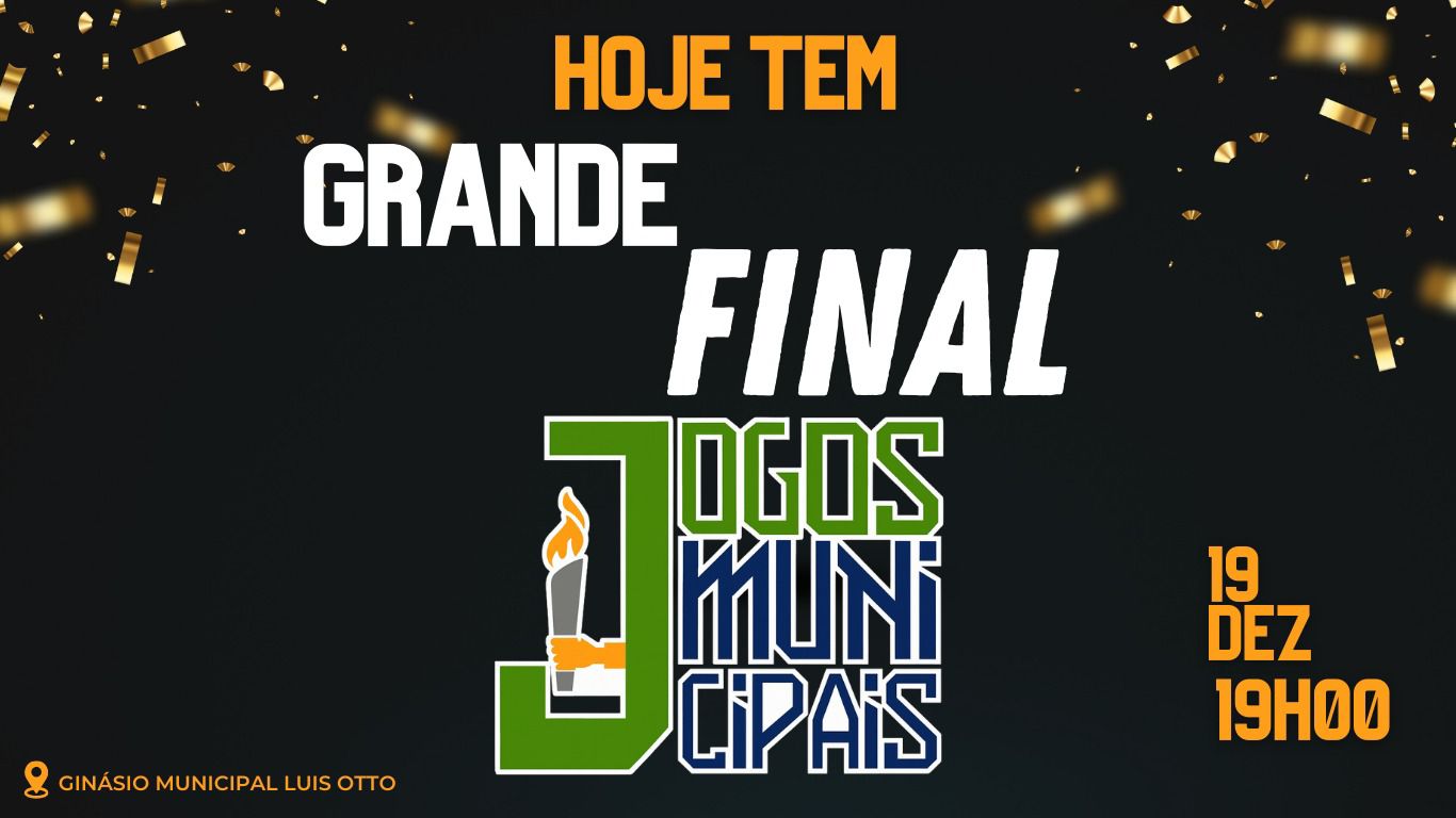 Arte oficial da grande final dos Jogos Municipais de Cruz Machado 2025