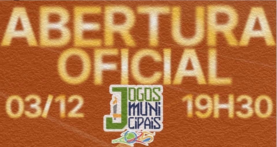 Imagem de divulgação da abertura oficial dos Jogos Municipais de Cruz Machado