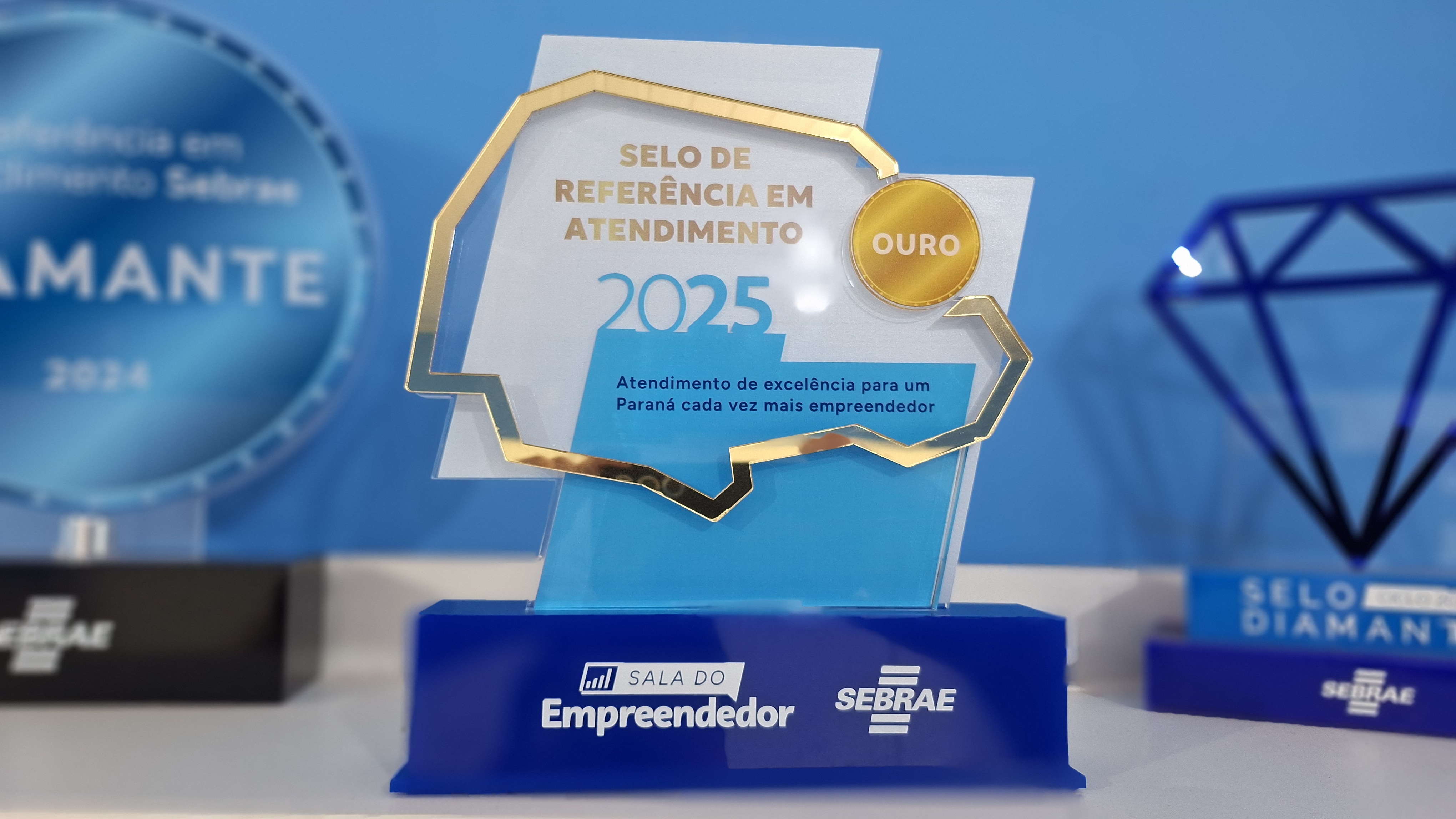 Sala do Empreendedor de Cruz Machado Ostenta o Troféu Ouro do Sebrae